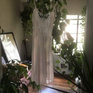 Vintage Blush Nightgown Asymmetrical Hem